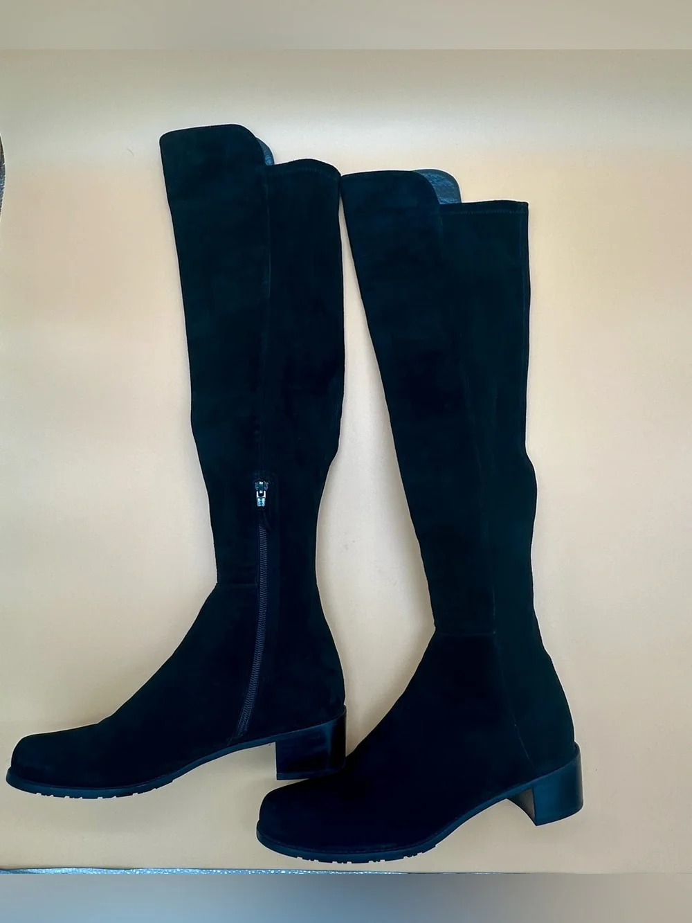 Stuart Weitzman Black Suede Over The Knee Boots Size 9 M